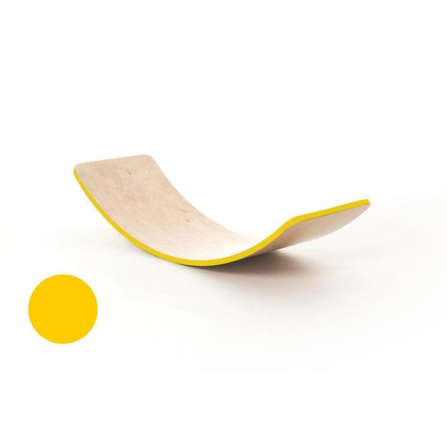 creaTimber Balance Board - Cadmium Yellow Coloured Edge