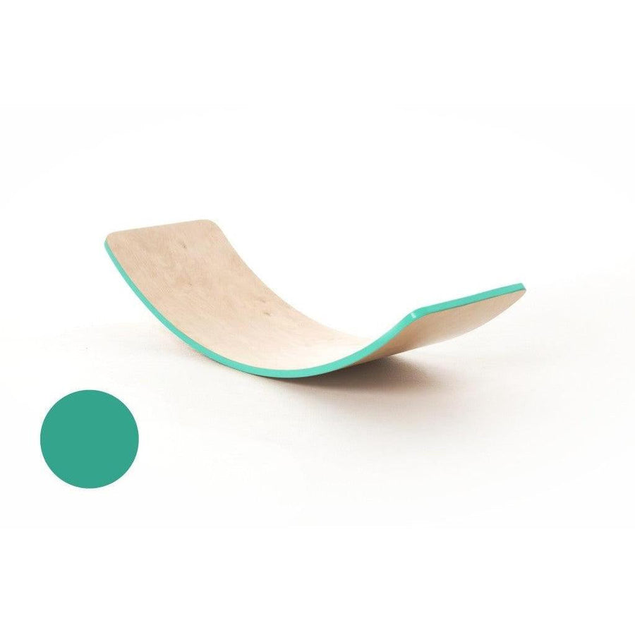creaTimber Balance Board - Emerald Green Coloured Edge