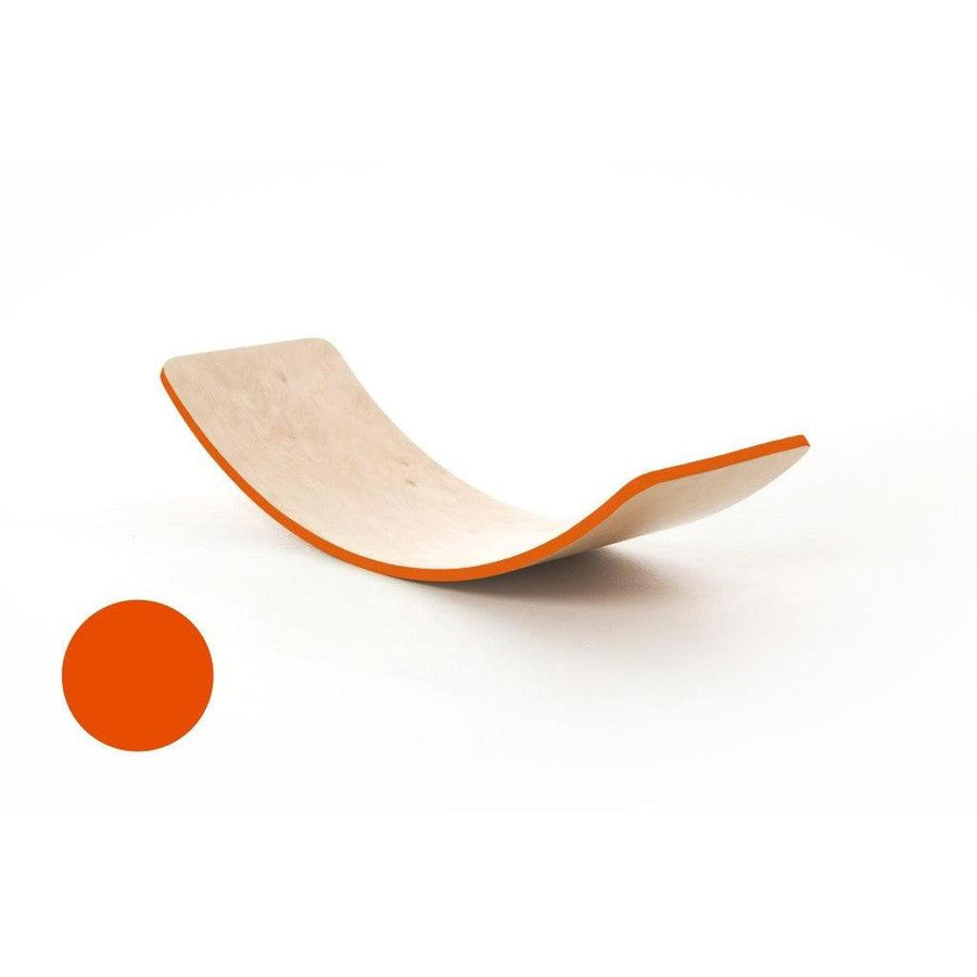 creaTimber Balance Board - Permanent Orange Coloured Edge