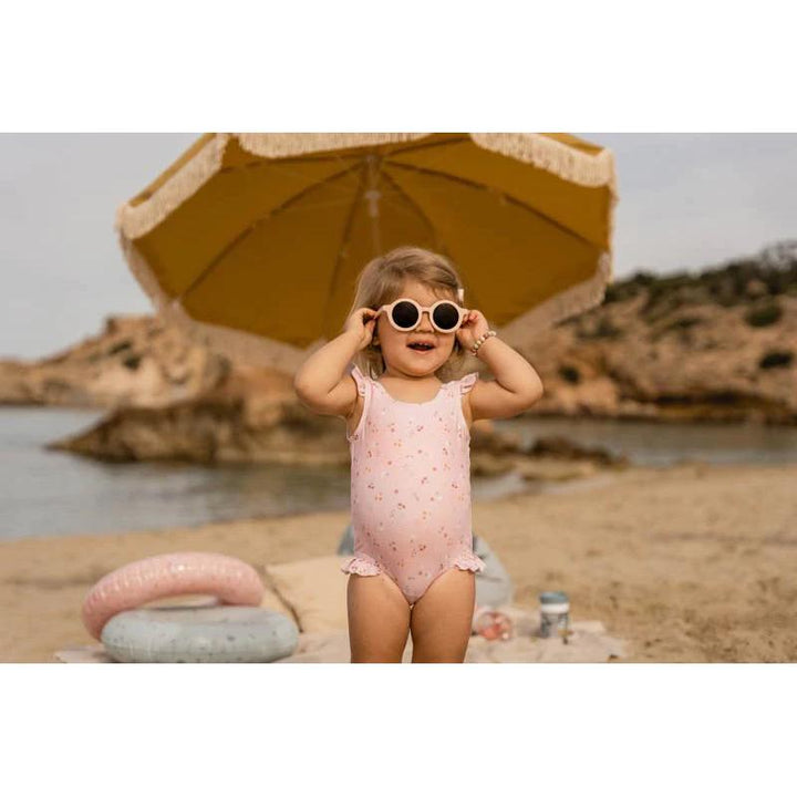 Little Dutch Bathsuit Ruffles - Little Pink Flowers