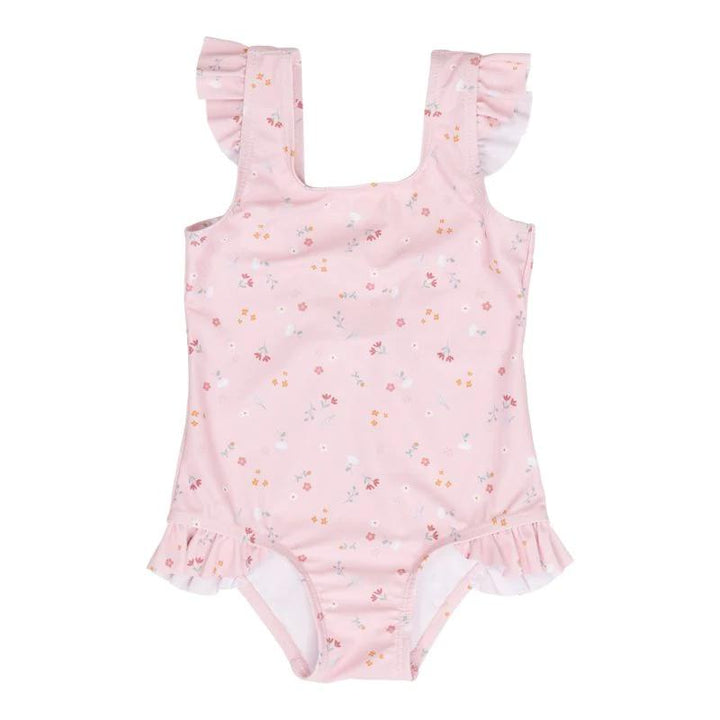 Little Dutch Bathsuit Ruffles - Little Pink Flowers