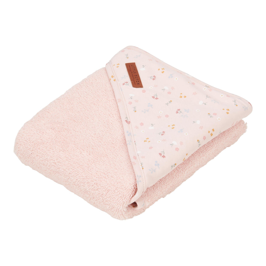 Little Dutch Hooded Towel Little Pink Flowers