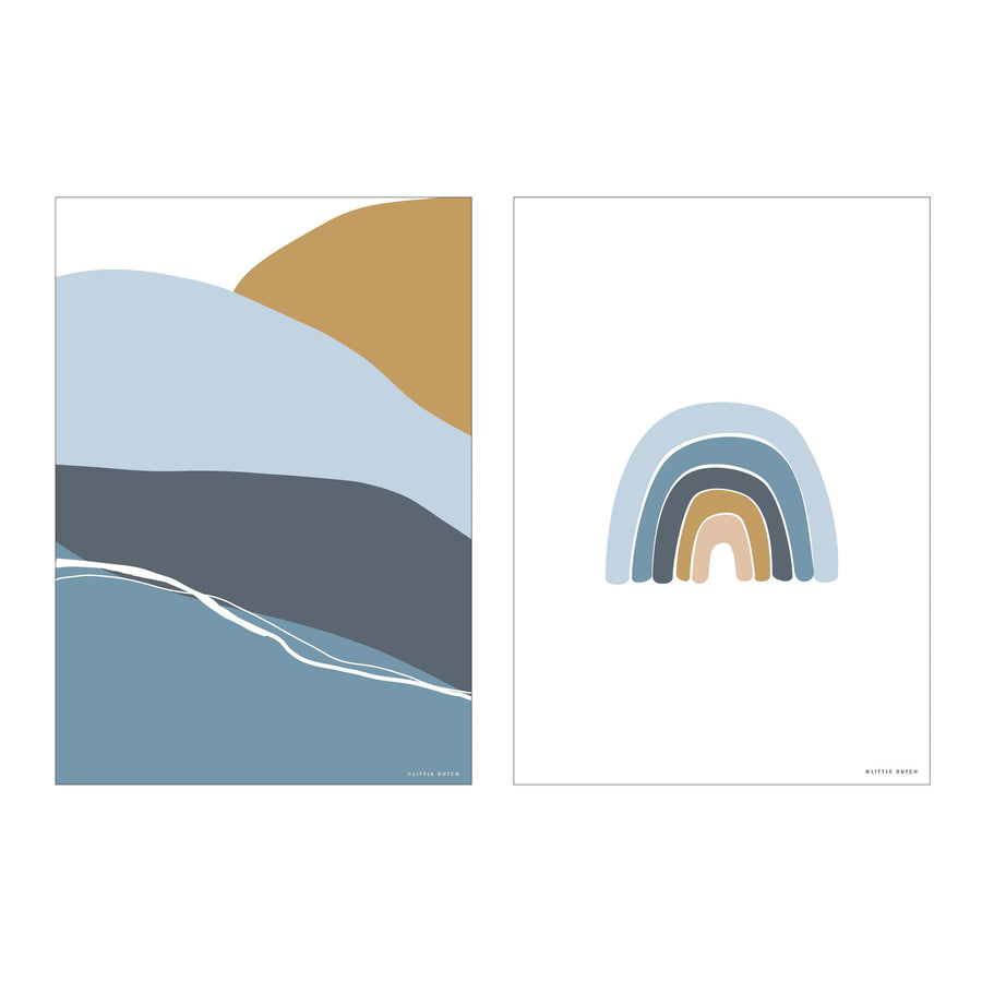 Little Dutch Poster A3 - Horizon - Blue