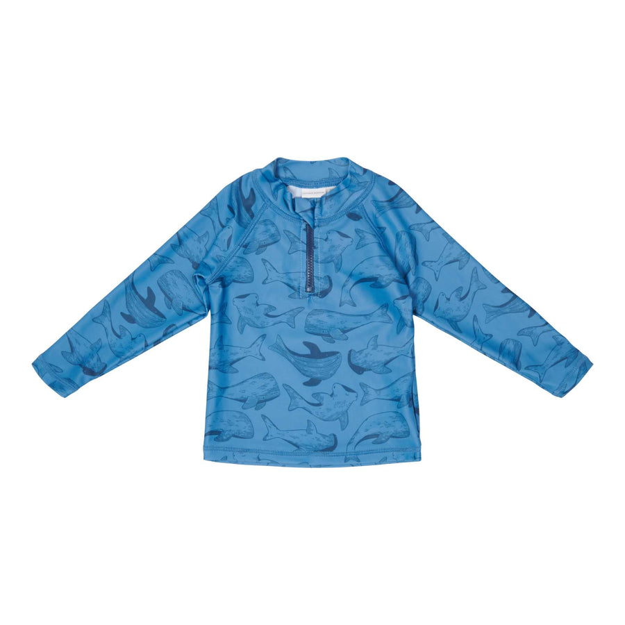 Swim T-Shirt Long Sleeves - Sea Life Blue-Swim T-Shirt-Little Dutch-Yes Bebe